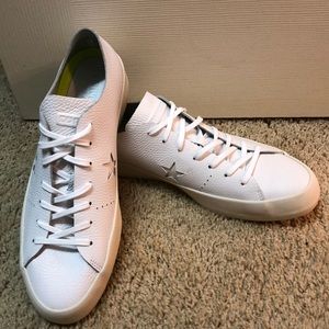 Leather White Converse with Chuck 2 Insole